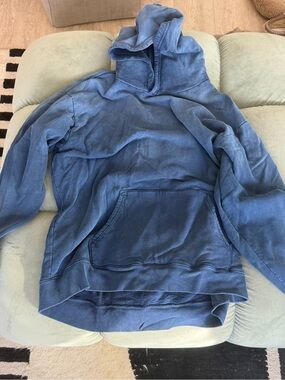 Strawberry Los Angeles blue Cotton Waffle Hoodie XXL Faded Worn Vintage Style